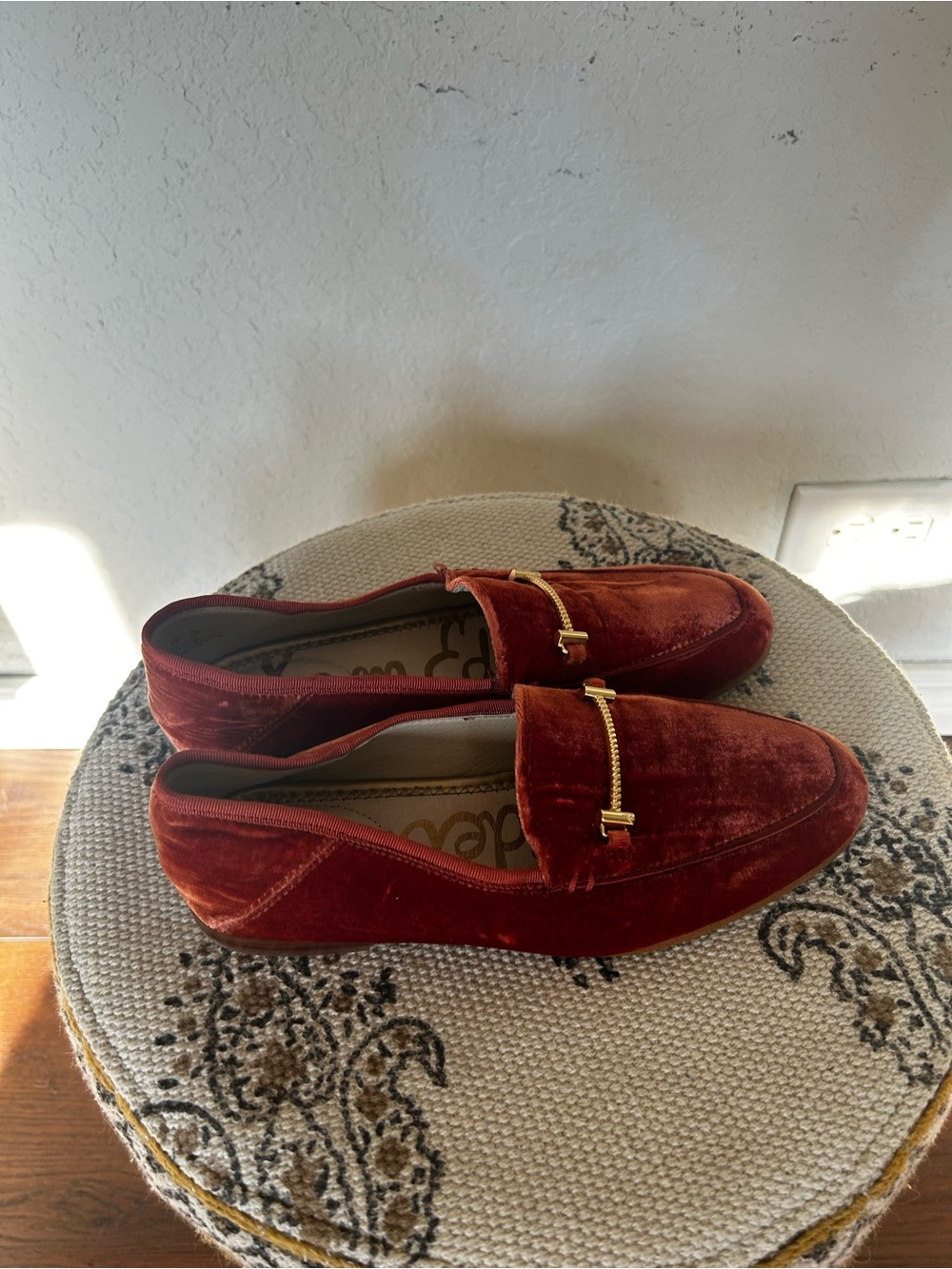 Sam Edelman Loraine Bit Loafers Rust Velvet Quiet Luxury Old Money Sz 6 - Picture 7 of 7